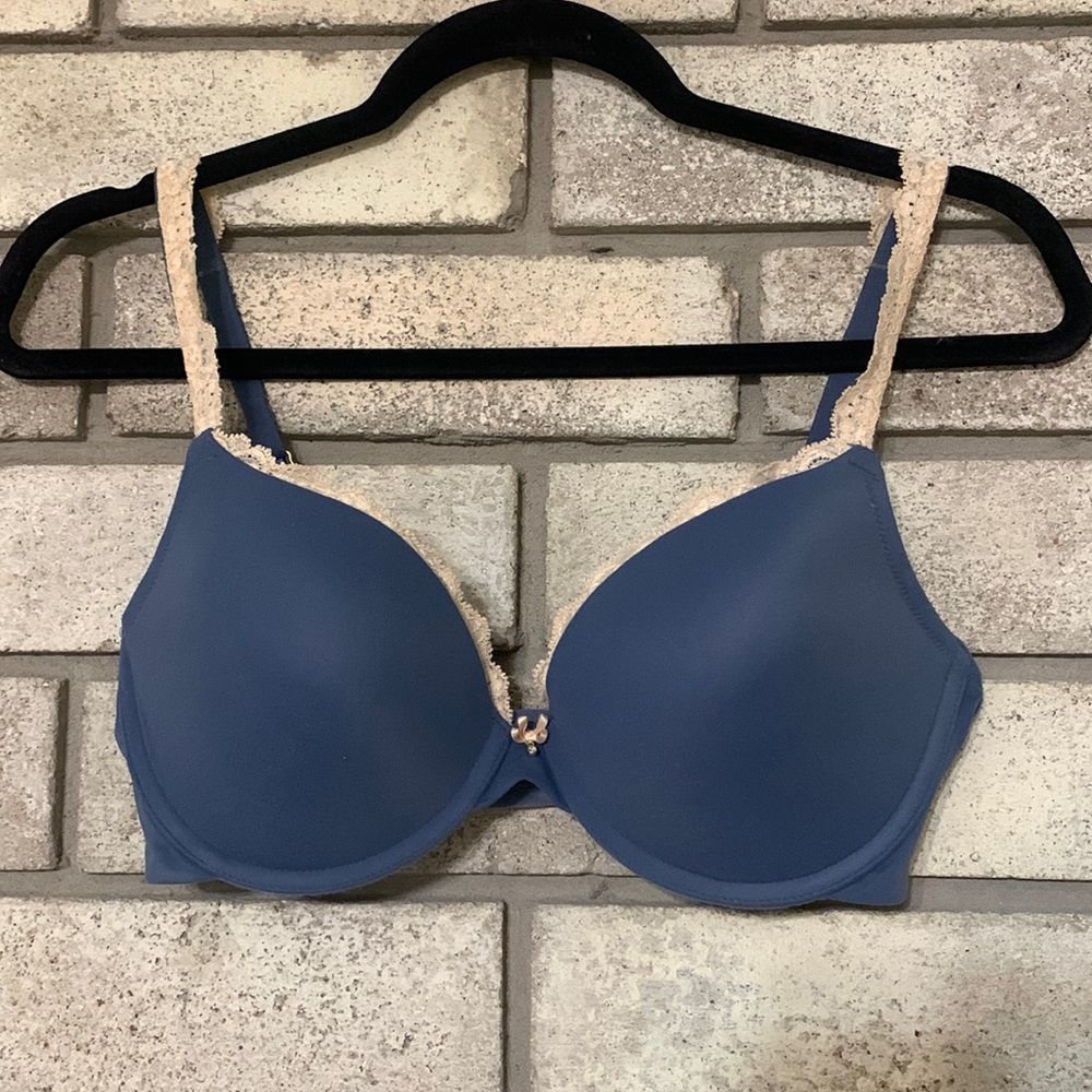 34D Pretty Blue Underwire Bra